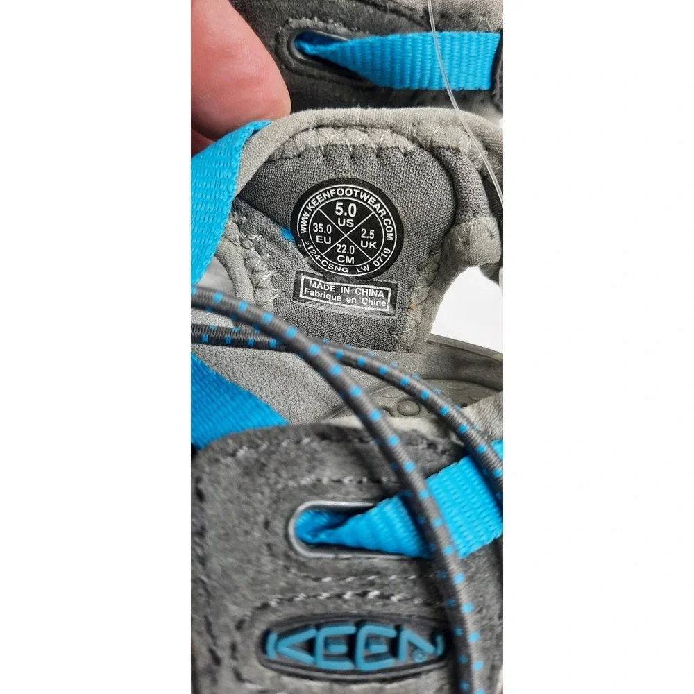 Keen Sandals Big Kids Size 5 H2 Comfort Sporty Waterproof Teal Blue Slip On